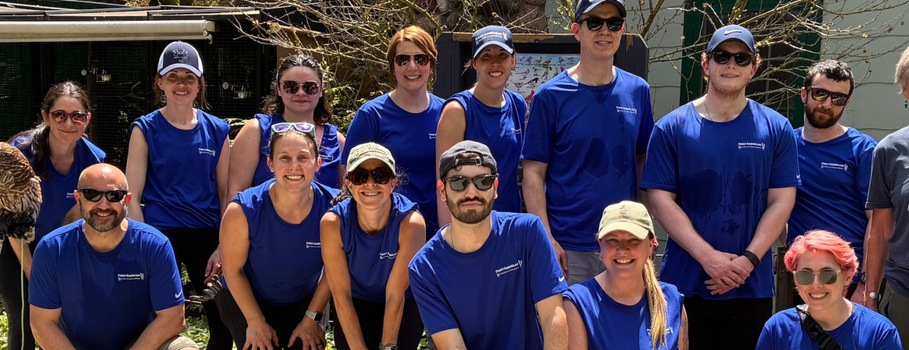 Group of First American colleagues volunteering