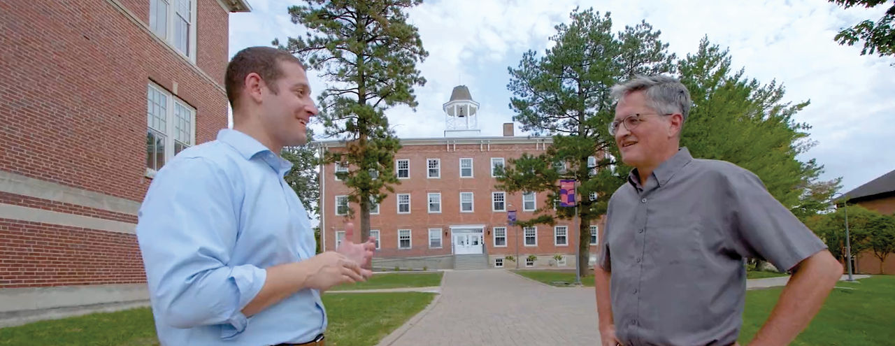 First American colleague with Cornell College representative 