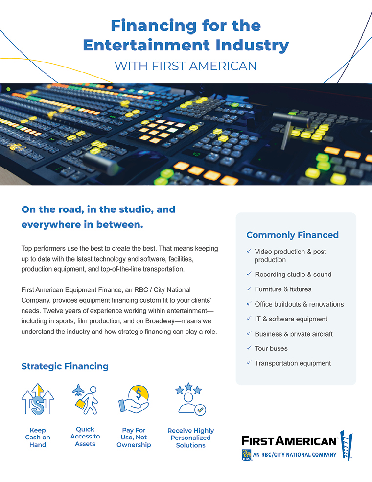 Entertainment financing