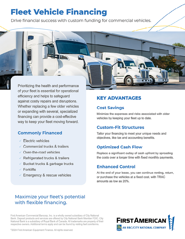 Fleet vehicle financing