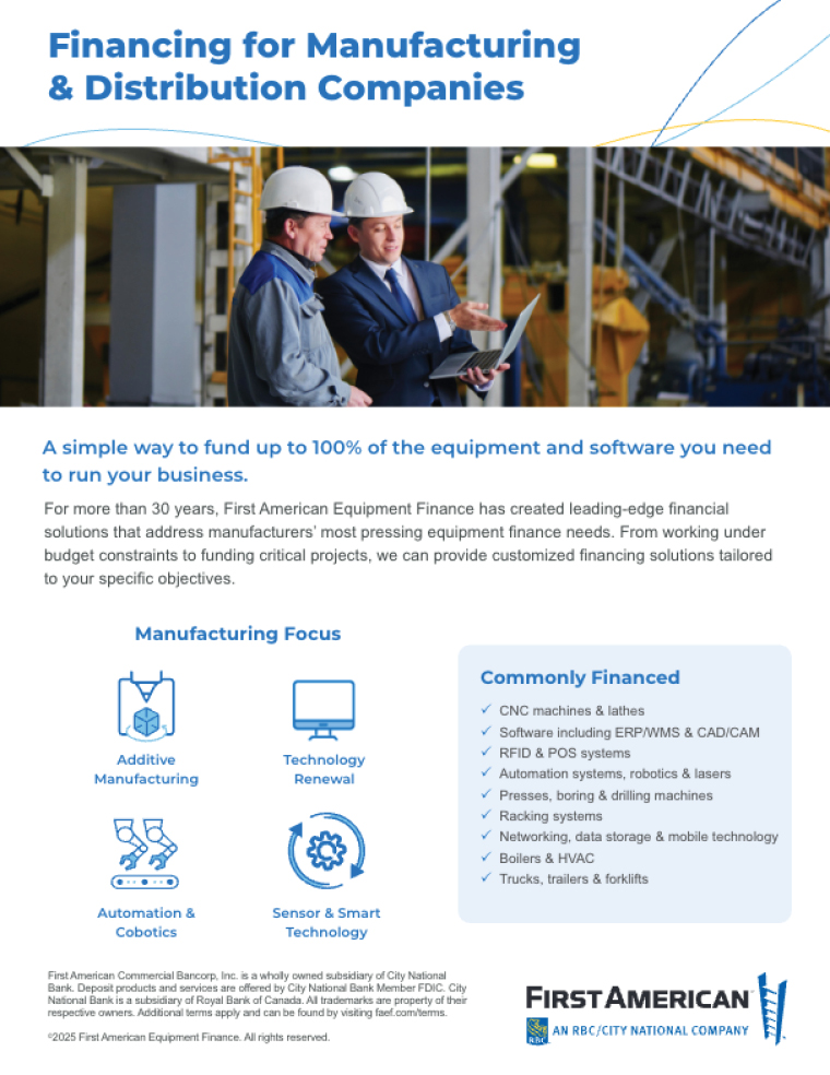 Manufacturing and Distribution financing