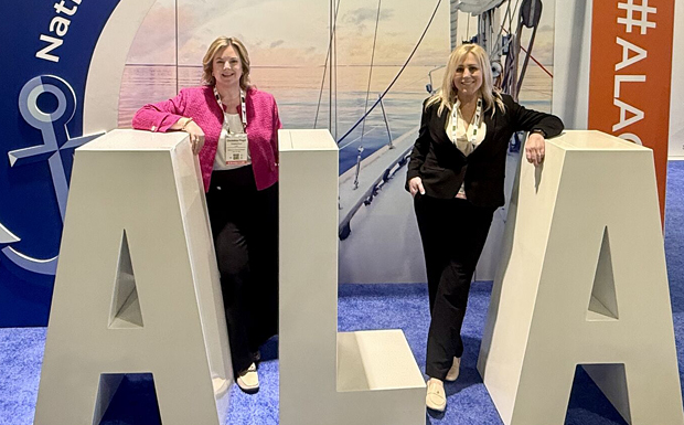 Christina Floyd and Karen Leastman at the ALA conference.