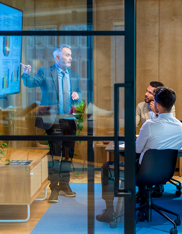 Business colleagues collaborating in office