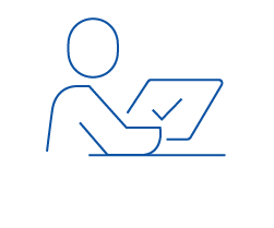 Project manager on laptop.