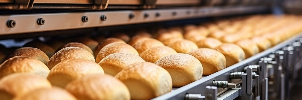 Bread production line.