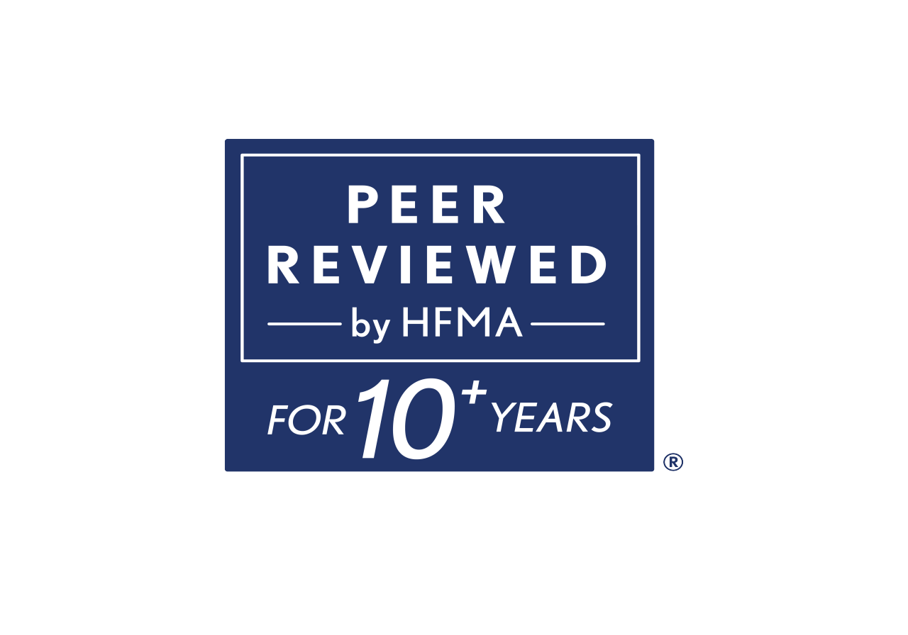 Peer reviewed by HFMA for 10+ years