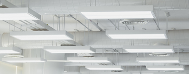 HVAC and lighting system on the ceiling