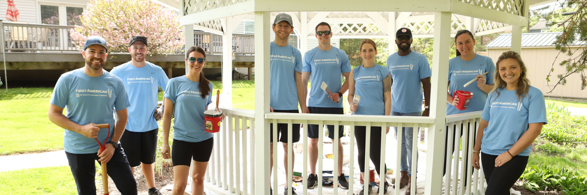 First American colleagues volunteering at their annual Impact Day