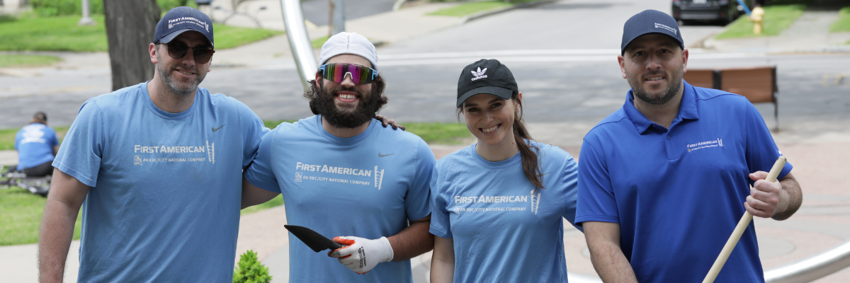 First American colleagues volunteering in the community