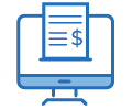 Payment on computer icon