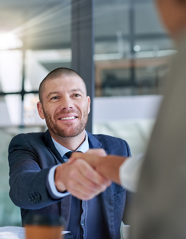 Man shaking hands