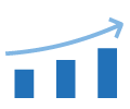 Bar graph with an upward trend