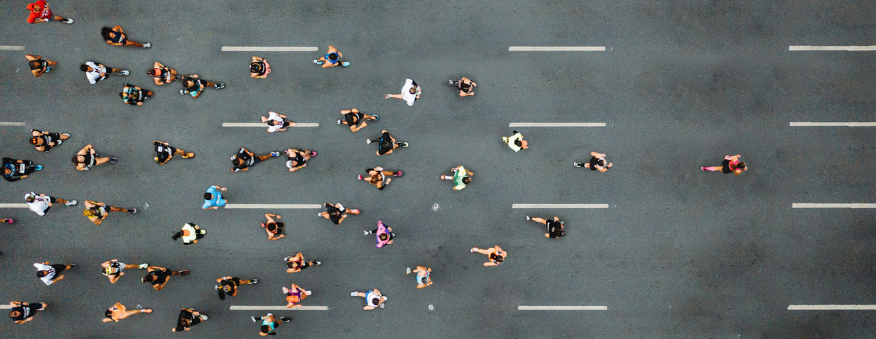 People walking on road 